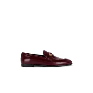 Jeffrey Campbell Loafed Flat in Wine Gold