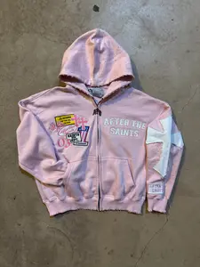 PATCHWORK PINK SAINT ZIP UP