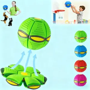 Children's Bouncing Ball Magic Metaball Fun Flying Saucer Bouncy Ball Kids Toy for Playtime Parent-Child Interaction Outdoor Arcade Basketball Game Set Interactive Herding Math Teaching Aid Indoor