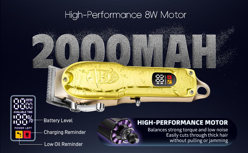 LQT All-In-One Gold Men's Hair Cutting Kit, Cordless Rechargeable Hair Clipper & T-Blade Trimmer with LCD Screen, Complete Home Barber Set with Full Accessories, Save Money on Barbers for DIY Haircuts, Beard Care & On-the-Go Travel