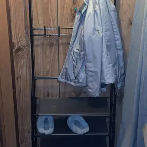 Five-Layer Multi-Purpose Metal Shoe Rack with 8 Double Hooks - Shoe Cabinet Storage Shoe Rack Organizer Space-Saving Storage Solution Home Supplies Wardrobe Organizer Shoe Rack Metal Storage Rack