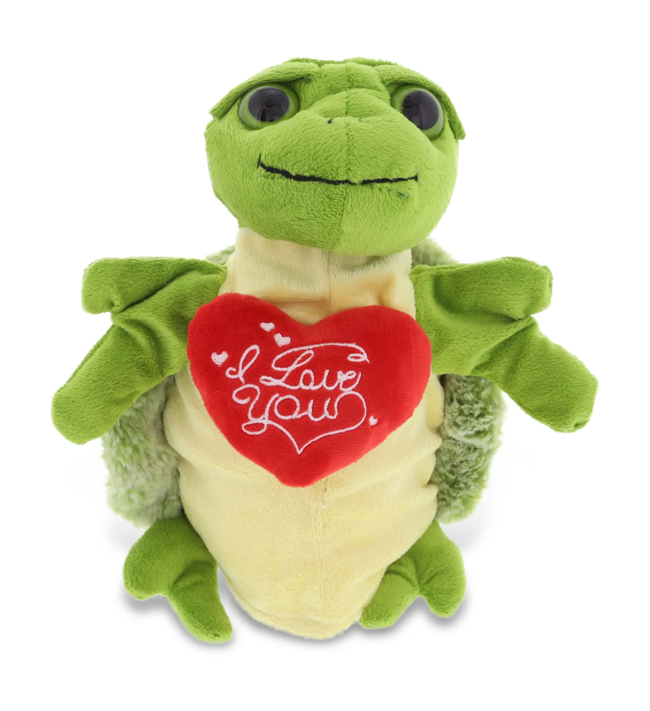 PLUSH I LOVE YOU RED HEART - SUPER SOFT PLUSH HAND PUPPET - SEA TURTLE