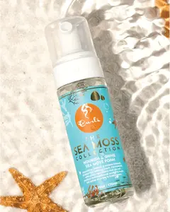 Curls Sea Moss Nourish & Shine Foam - Nourishing, Alcohol-Free Hair Mousse - Vitamin and Mineral Infused - Lightweight, Sculpted, Glossy & Voluminous Finish - For All Types 5.75oz