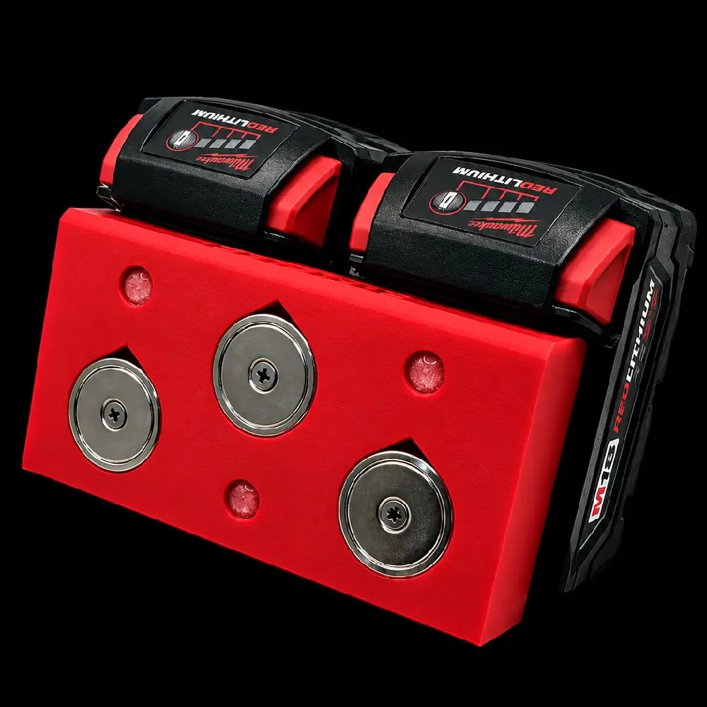 Magnetic M18 Milwaukee Battery Holder, Construction Tools Accessory, DIY Organizer