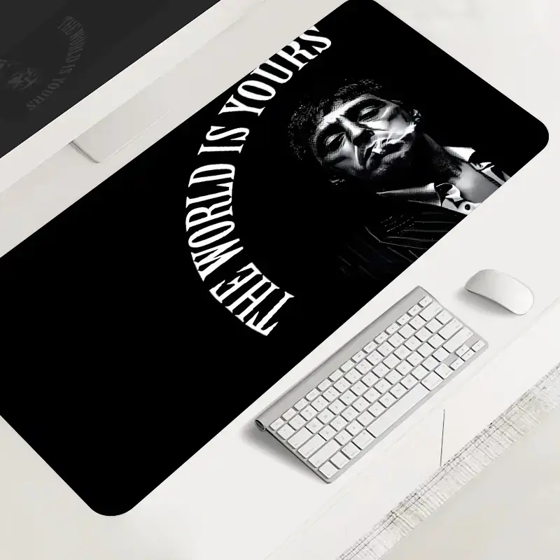 Black and white large gaming mouse pad, desktop protection pad, Mousepad Gaming, Desktop Accessory, Non Slip Mousepad, anti-slip rubber lock edge high-definition printing, suitable for computers, laptops, offices, homes, as a gift for family and friends