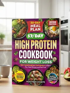 High Protein Cookbook: 124 Easy Low-Carb Recipes + 30-Day Meal Plan