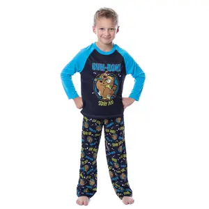 Scooby-Doo Boys' Scooby Shaggy Ruh-Roh! Raglan Sleep Pajama Set