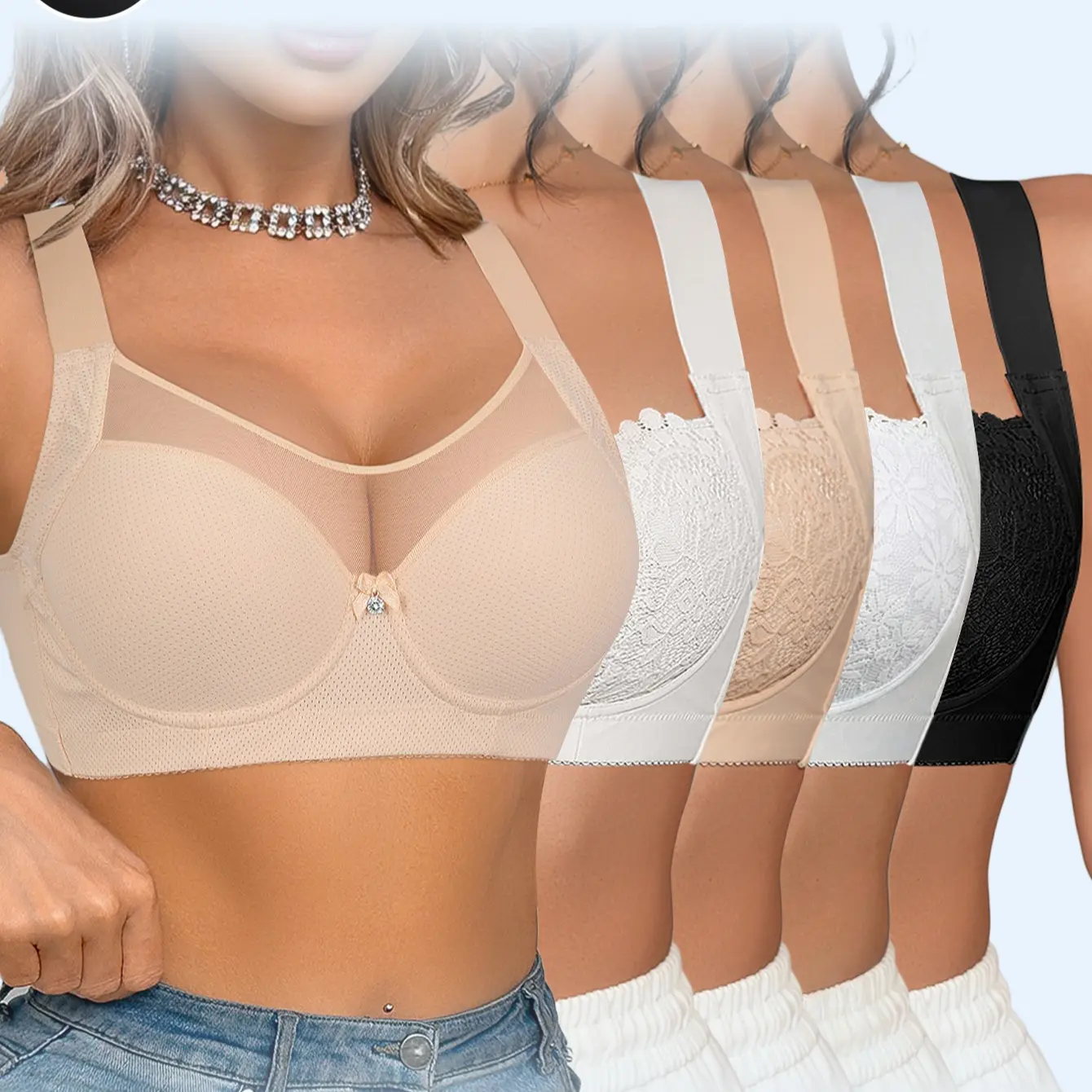 Black + White-A + Beige-A + White-B + Beige-C