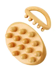 Wood Therapy Massage Tools,Wooden Massage Body Brush for Cellulite Remover,Itchy Skin Relief,Body Shaping,Professional Maderoterapia Kit Colombiana,Lymphatic Drainage Massager(1 Pack)