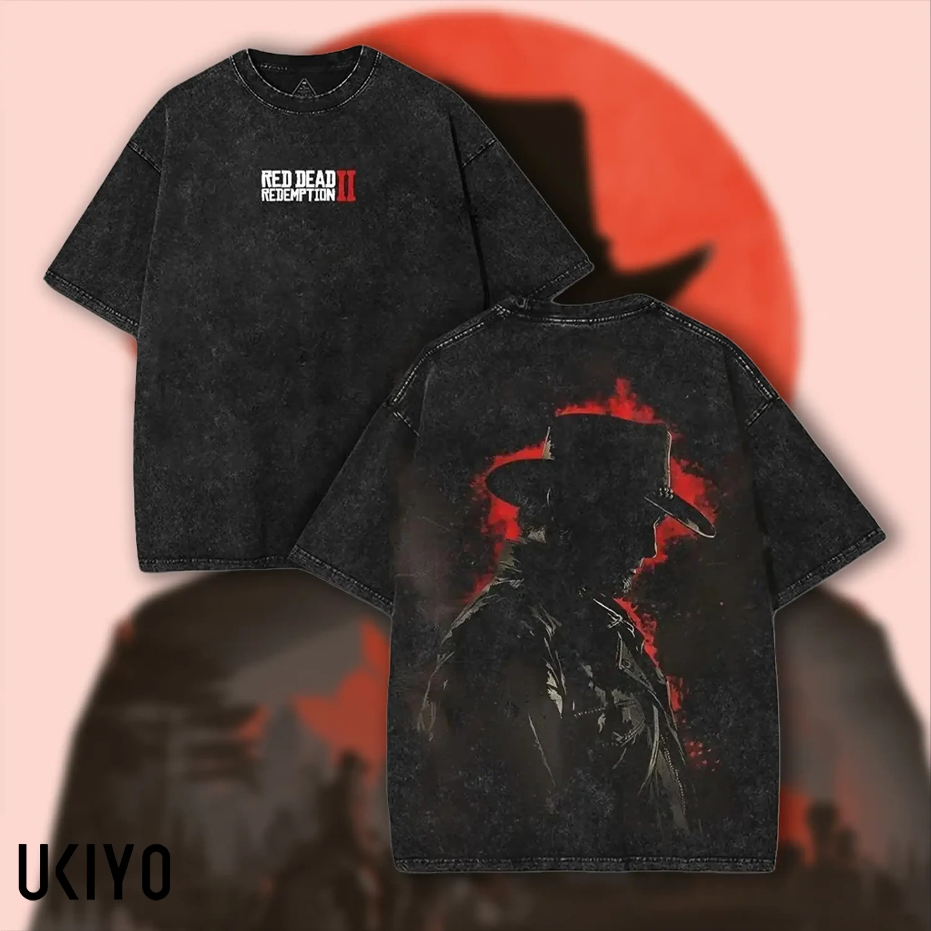 Arthur Morgan Red Dead Redemption 2 Washed Graphic Tee Heavyweight Cotton Vintage Oversized Mineral Wash RDR2 Outlaw Cowboy Streetwear Shirt