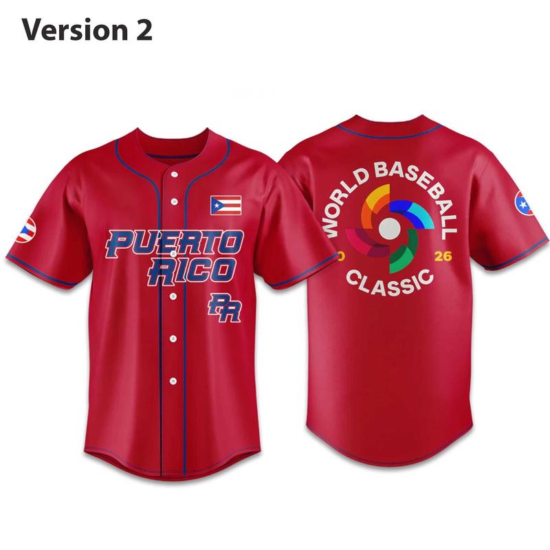 (Message Us The Name And Number) Personalized Puerto Rico World Baseball Classic Uniform 2026 Jersey