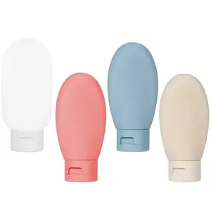 4Pcs/Set Refillable Bottle 60Ml Soft Silicone Lotion Container Squeeze Tube Empty Bottle Portable Travel Shampoo Bottle Does not apply