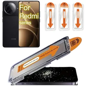 3Pcs Redmi K80 K70 K70e K60 K50 K40 K30 K20 13C 12 10X 10A 9 8a 5G Note 14 13 12 11 11R 11E 10 9S 9 8 6 Series Screen Protector Kit, 3-Pack Tempered Glass, Ultra HD 9h Hardness, Bubble-Free Easy Install, Auto Alignment Technology