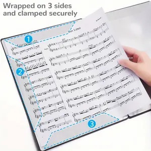 40 Page Music Folder A4 Sheet Music Book for Students, Waterproof Piano Songbook Organizer, Durable Document Holder for Musicians