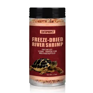 ENTOPROPET Freeze-Dried River Shrimp 1.5 oz Premium Turtle Food High-Protein Calcium Vitamins for Aquatic Pets Tropical Fish Natural Nutritious Diet
