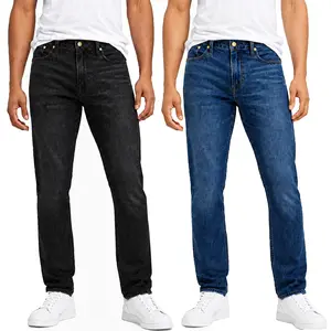 Men's 2 Pack Flex Stretch Slim Straight Jeans with 5 Pocket (Sizes, 30-42)