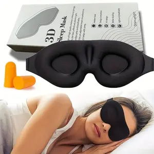 Men's Sleep Mask, 3D Contour Cup Sleeping Face Mask with Eye Mask, Light Blocking, Lightweight, Soft Comfortable Material, Ideal for Travel, Yoga, Naps