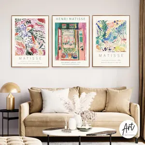 Henri Matisse Print Set of 3 Exhibition Gallery Wall Art Poster