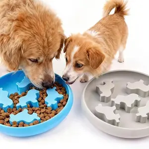 Food-Grade Silicone Pet Bowl for Cats and Dogs, Anti-Tip and Choke-Proof Slow Feeder, Durable and Safe Pet Accessories