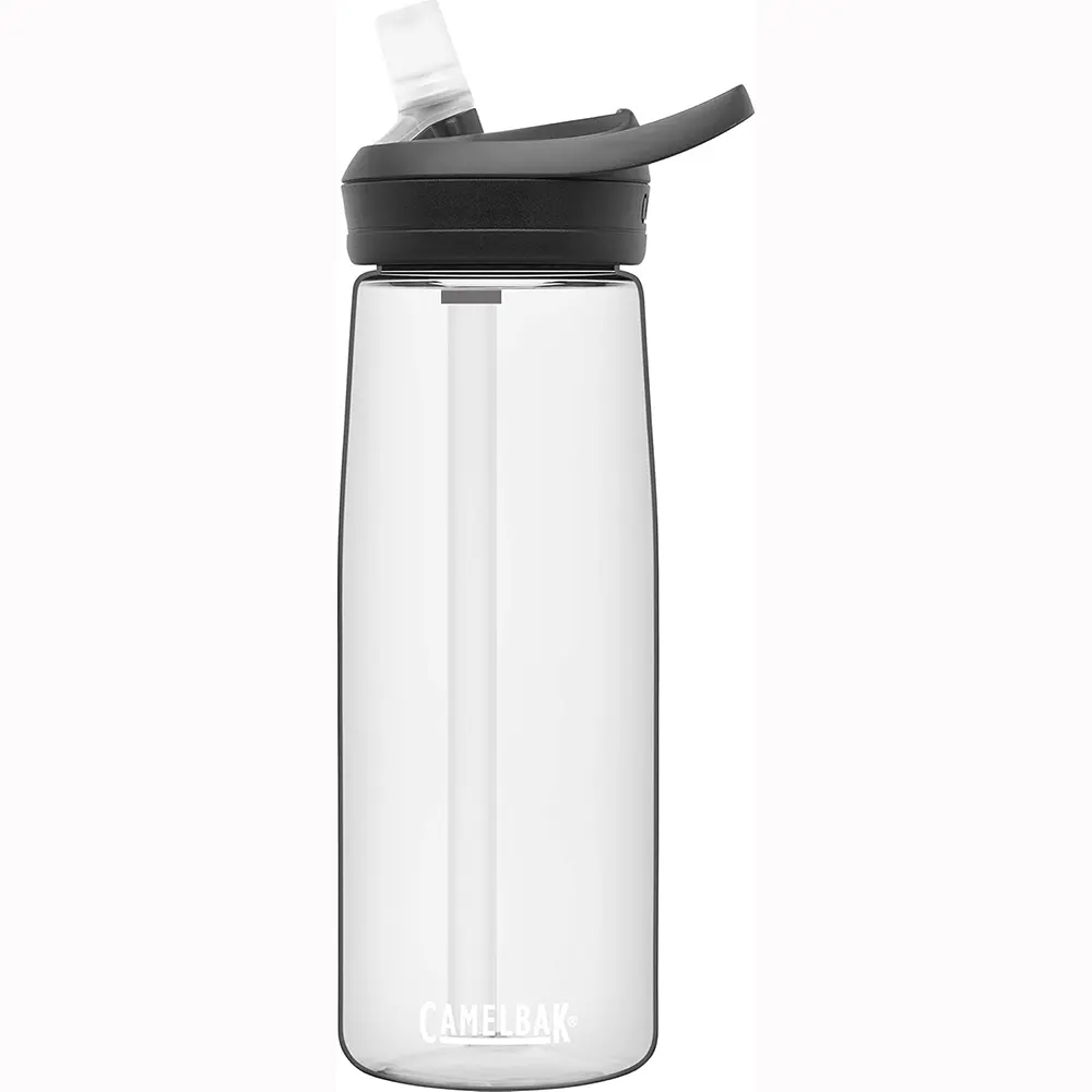 CamelBak Eddy+ Bite Valve Water Bottle 25oz, Clear | Bite Valve Straw System, Spill Resistant Lid, Durable Tritan Bottle, Integrated Carry Handle, Odor and Stain Resistant