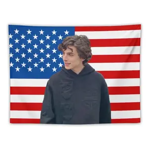 trend Timothee Chalamet American Flag Tapestry - Patriotic Wall Hanging for Home, Dorms, Porches & IndoorHorizontal Decor boys room decor Decoration