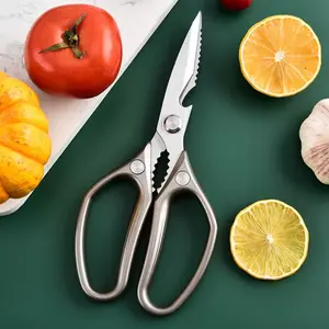 Multifunctional Kitchen Scissors - Household Cooking Scissors Stainless Steel Heavy-Duty Chicken Bone Scissors Fish Scales Cutter Baby Food Supplement