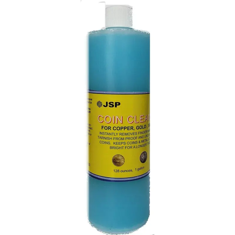 JSP Super Coin Cleaner Liquid - 16oz Single Bottle Household All-Purpose Cleaning Products, Collector-Safe Shine Enhancing Formula Removes Tarnish & Fingerprints for Silver, Copper, Gold Jewelry & Bars