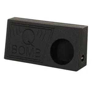 Q Power QBomb 10 Inch Single Vented Subwoofer Sub Box with Black Bedliner Spray Q Power QBomb 10 Inch Single Vented Subwoofer Sub Box with Black Bedliner Spray