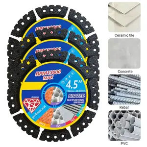 Diamond Blades 4.5" 1PCS/3PCS Diamond Tile Cutting Blades - Ultra-Thin Dry Cutting Disc for Ceramic, Marble, Granite - Angle Grinder Blades& Durable for Masonry/Construction Power Tool