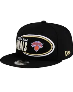 New York Knicks 2026 NBA Finals New Era Black Flat-Brim Adjustable Snapback Basketball Cap (Sports Collectibles Headwear)