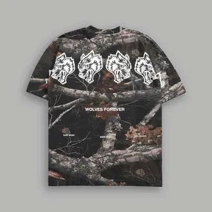 Darc Sport Wolves Have Your Back "Premium" Oversized Unisex Tee and Hoodie Marrom Camufladas– Youth & Adult Sizes