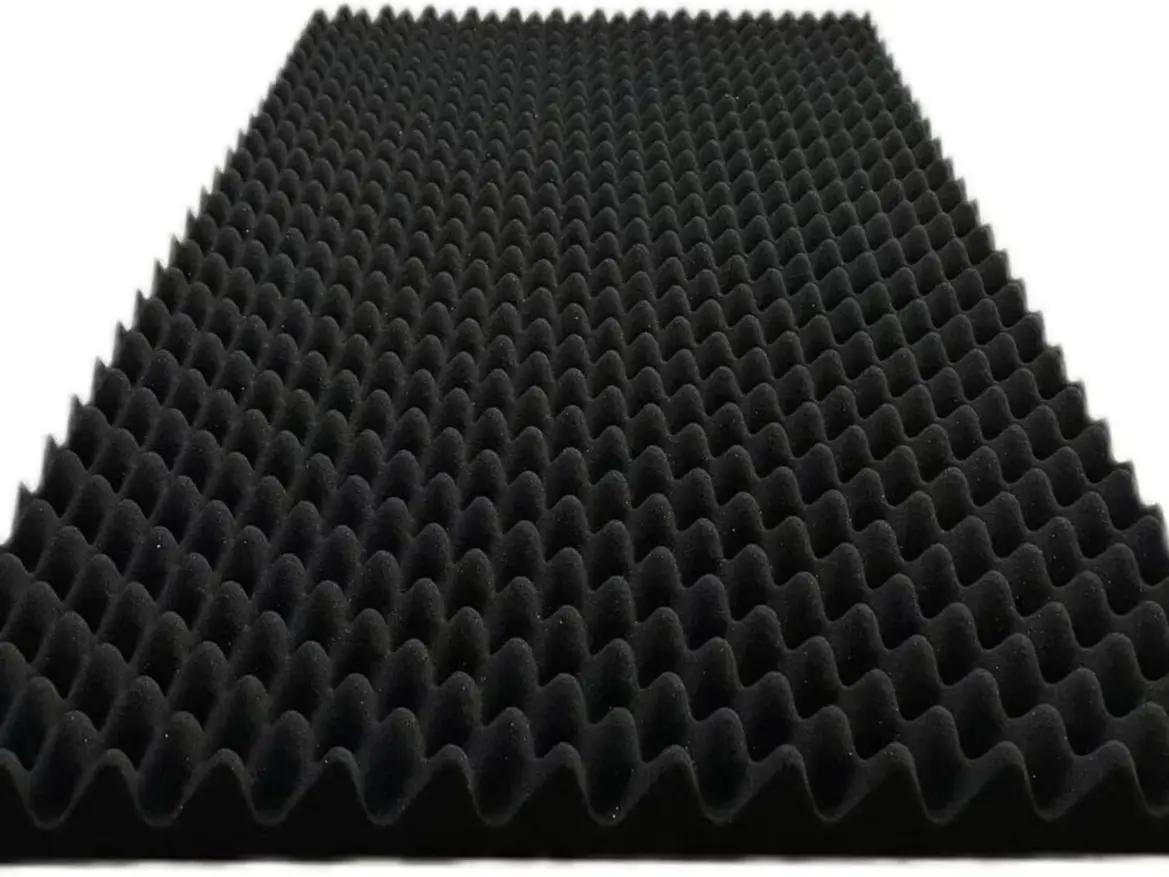 Pack Egg Crate Foam Sound Proof Foam Panels for Walls,48''X24''X2'' inch Acoustic Panels, high-Density Fireproof soundproof Wall Panels, Professional Acoustic Treatment (Black)