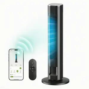 [Limited Stock] 36-Inch Smart Tower Fan with Auto Mode, Remote Control, 25dB Whisper-Quiet Oscillation, 4 Speeds, 4 Modes, 90° Wide Oscillation, WiFi, App & Voice Control, Ideal for Baby Room & Living Room