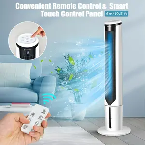COSTWAY Portable Evaporative Air Cooler for Room, 41 Inches Cooler with Remote Control, 70° Oscillating Floor Swamp Cooler with 4 Ice Packs, 9H Timer Bladeless Air Cooler for Bedroom Room Home Office