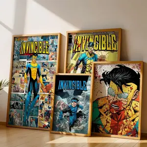 [NoFrame] Invincible War Themed Unframed Poster Mark’s Universe Variant Art Wall Decor Omni Man Think Mark Think Multiverse Battle Comic Style Gift for Teens Living Room Bedroom Dorm