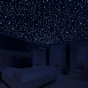 Starry Sky Pattern Luminous Ceiling Sticker, 202pcs/set 3d Glow in The Dark Ceiling Sticker, Decorative Wall Sticker for Home Bedroom, Decoration Supplies Ornaments, Decorative Stickers, Wall Decal