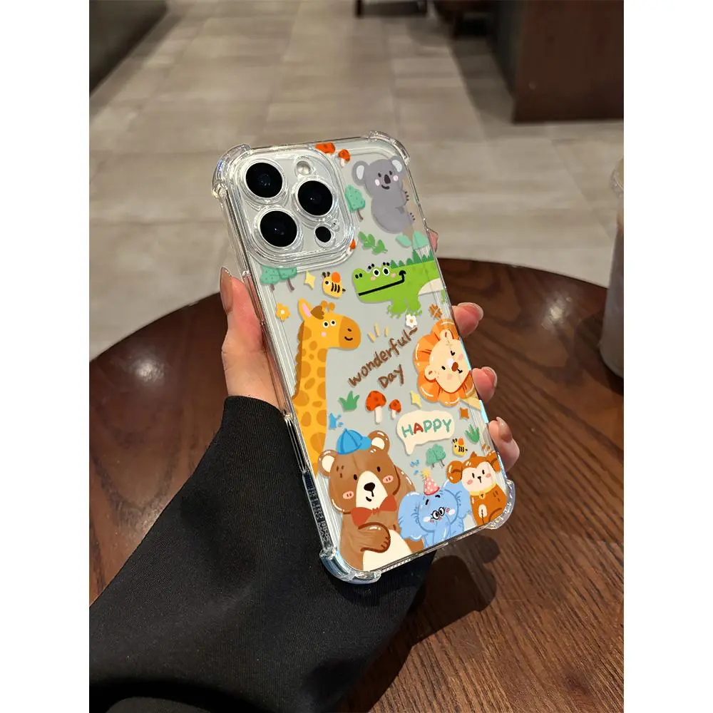 Animal Paradise Case for use with iphone 17 air 16 pro max 15 plus 14 pro 13promax  cuteee critter phone cases for iphone12/11 XS /XSMAX Satisfying phone case for girlies