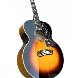 New Gibson SJ200 Acoustic Guitar Top Solid Spruce in Sunburst