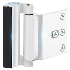 【White】Home Security Door Lock with 8 Screws, Childproof Door Reinforcement Lock with 3 Inch Stop Withstand 800 lbs for Inward Swinging Door,Upgrade Night Lock to Defend Your Home doorcloser doorlock security smart doorknob