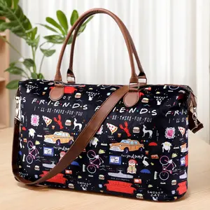 Weekender Bags Extra Large Stylish Travel Friends TV Show Duffle Bag with Shoulder Strap Surface Waterproof Carry on Travel Bag Lightweight Overnight Hospital Bags Western Gifts for Women