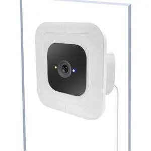 2 Pack Window Mount Compatible with Blink Mini Indoor, Secured Camera Glass Wall Holder for Single Pane Glass Windows/Doors for Outside Security Monitoring,White