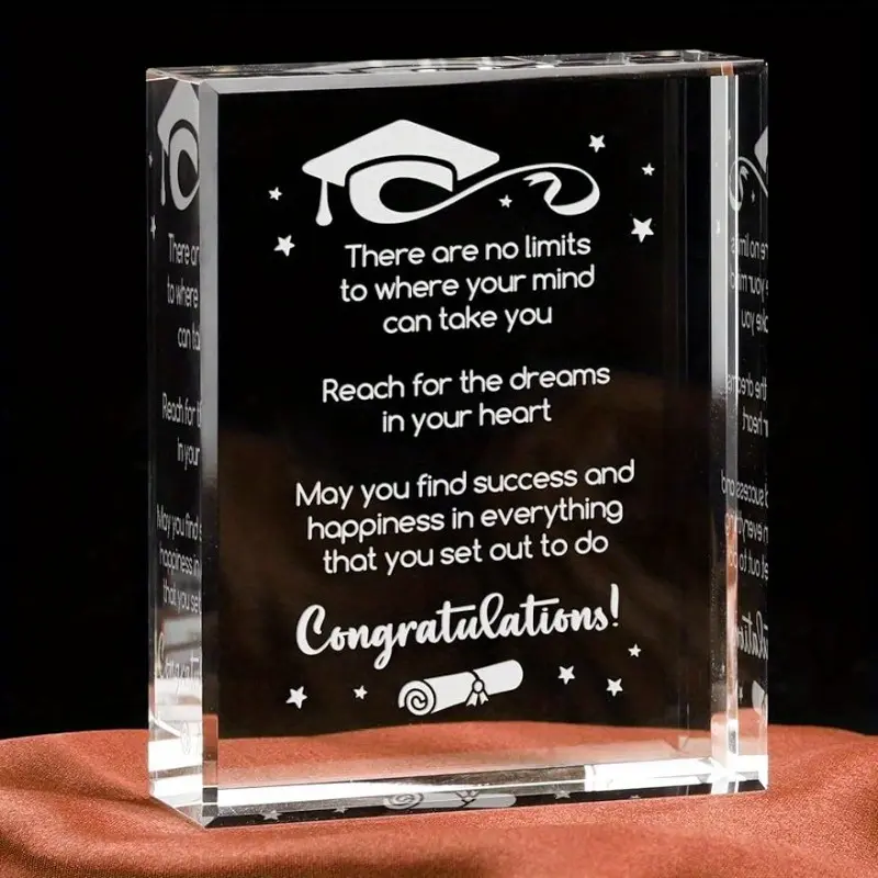 Elegant Crystal Souvenir Graduation Gift, Unique College Graduation Gift for Sisters and Daughters, Perfect Graduation Present