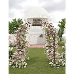 OP-Sturdy Metal Garden Arch Trellis - 7.2FT Rust-Resistant Arbor for Climbing Plants, Flowers, Vegetables, Grapes, Wedding & Party Decoration - 2 Pack