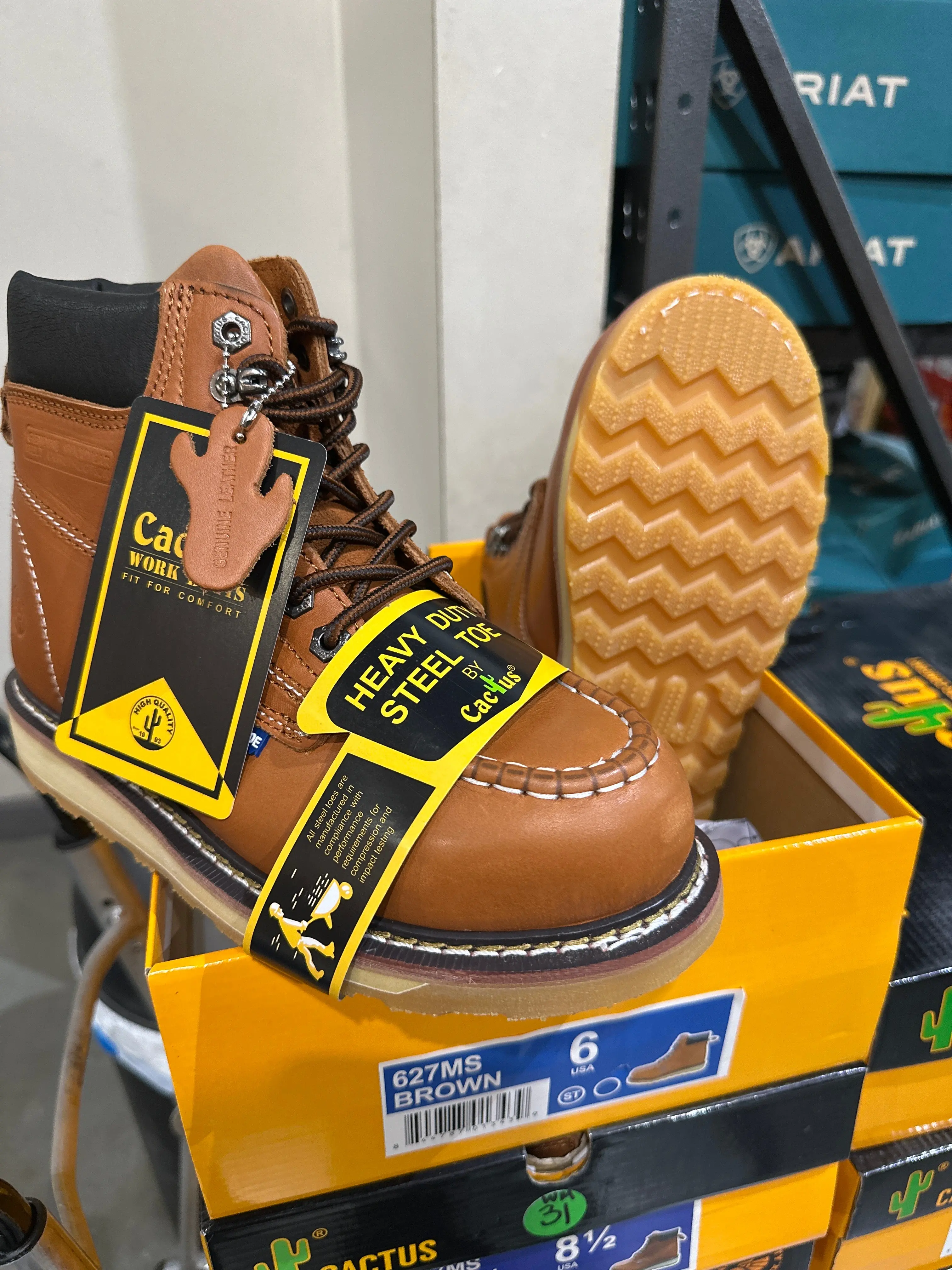 Cactus Men's Moc Steel Toe Work Boot - Brown