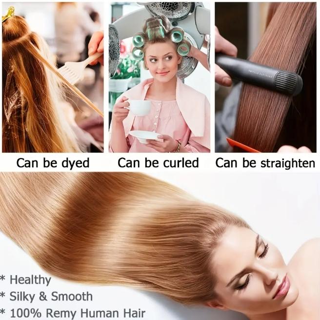 12-28 Inch 100% Remy Human Hair Extensions, Nano Tip Micro Nano Rings Cold Fusion, 50pcs 30g, Thick Smooth No Shedding No Tangle for Women