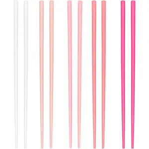 5 Pairs Fiberglass Chopsticks,  and Dishwasher Safe Chopsticks, Non-Slip, 9.2 Inches