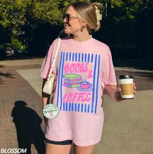 [SALE UP TO 50% + FREE SHIP]  Books and Coffee Shirt, Comfort Colors® Book Shirt, Gift for Book Lover, Bookish TShirt, Reading Shirt, Bookworm Gift, Book Lover Shirt