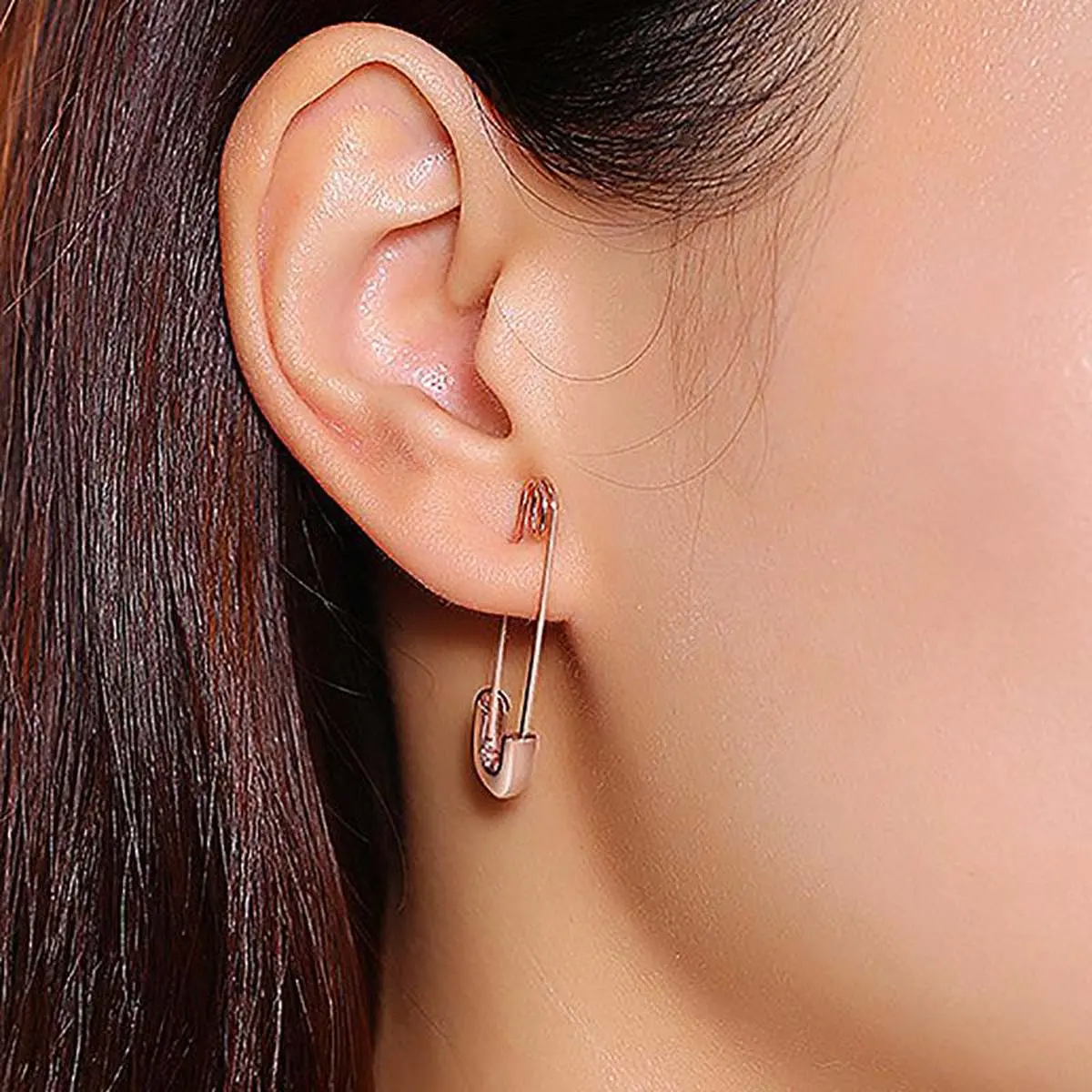 Unique Daily Simple Simulation Paper Clip Earrings Unisex Retro Fashion Trendy Cool Accessories