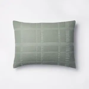 King Waffle Matelasse Quilt Sham Light Teal Green - Threshold designed with Studio McGee