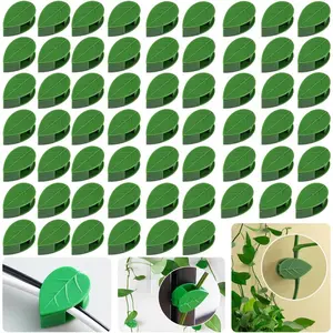 60 count  Climbing Wall Fixture Clips Self-Adhesive  Fixer Invisible Leaf Shaped Wall Vines Fixing Clips Hook  Vine Traction for  Decoration and  Wire Fixing